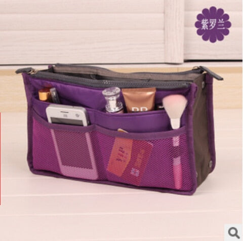 Travel accessories organizer makeup bag nylon light beauty