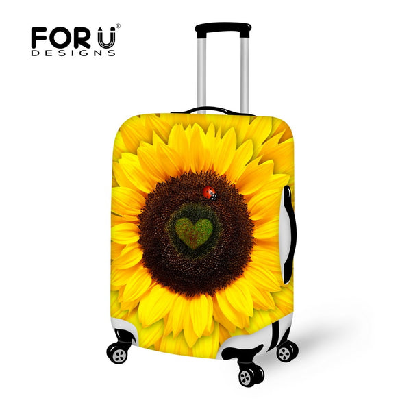 Animal Cute Cat Mouse PrintedLuggage Protective Cover for 18-30 Inch Suitcase Stretch Luggage Case Cover Elastic Suitcase Cover