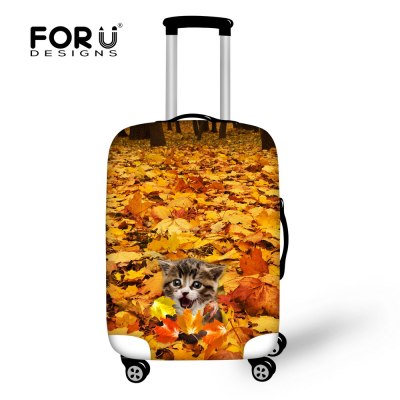 Animal Cute Cat Mouse PrintedLuggage Protective Cover for 18-30 Inch Suitcase Stretch Luggage Case Cover Elastic Suitcase Cover