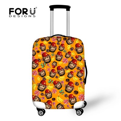 2016 Travel Luggage Cover Protective Cute Monkey Print Thick Elastic Stretch Suitcase Cover Apply to 18-30 Inch Suitcase Cover