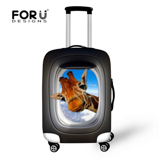 Men's Suitcase Cover Thick Waterproof Protable Travel Trolley Accessories Elastic Luggage Covers 26'' Travel Suitcase Dust Cover
