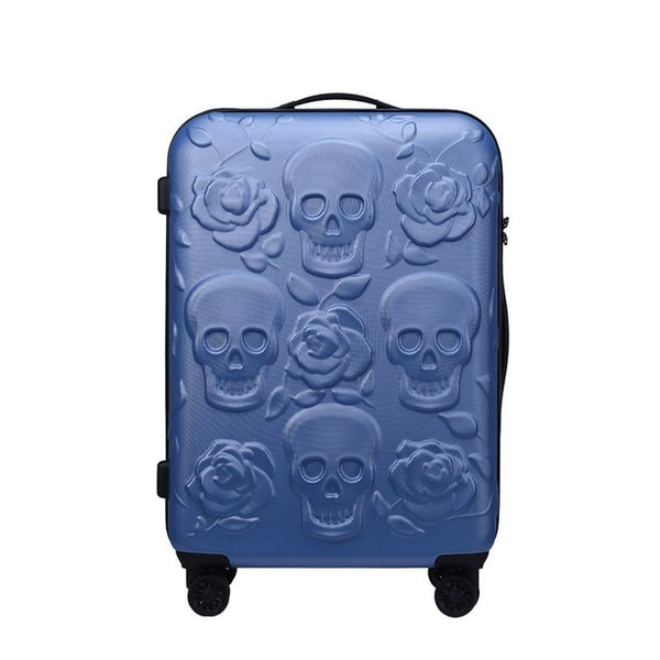 2017 Travel Skull Luggage Cool Skull Luggage Suitcase Fashion Flower Women Or Men Suitcase Travel