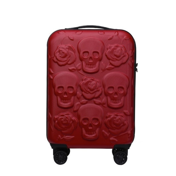 2017 Travel Skull Luggage Cool Skull Luggage Suitcase Fashion Flower Women Or Men Suitcase Travel
