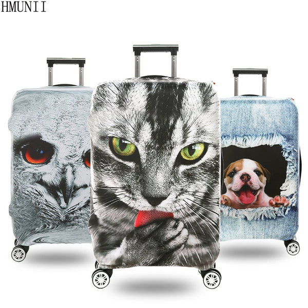 HMUNII 2017 3D Prints Suitcase Cover Luggage Cover Protector Elastitc Cover High Stretch Protection Dust-Proof Cover On Suitcase