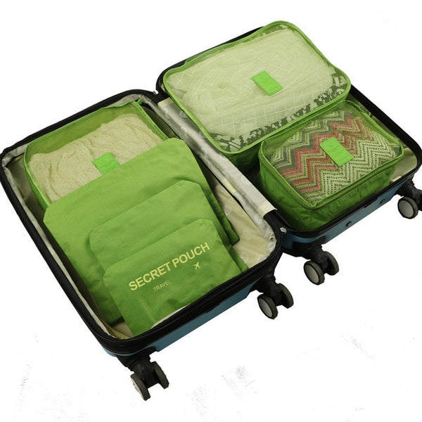 6pcs/set Baggage Travel Organizer Bag Waterproof Project Packing Organizer Travel Bags Clothes Arrange  Travel Accessories Bags