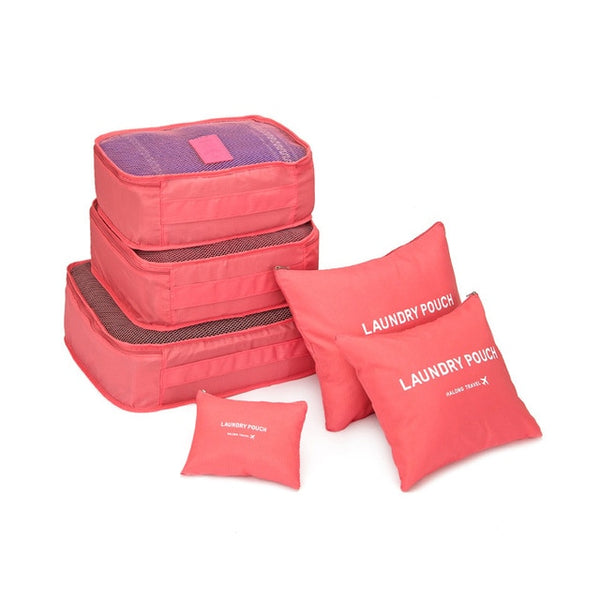 6pcs/set Baggage Travel Organizer Bag Waterproof Project Packing Organizer Travel Bags Clothes Arrange  Travel Accessories Bags