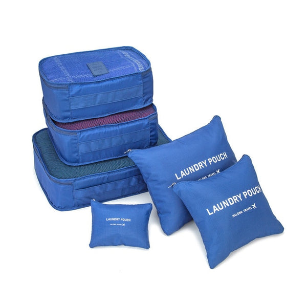 6pcs/set Baggage Travel Organizer Bag Waterproof Project Packing Organizer Travel Bags Clothes Arrange  Travel Accessories Bags