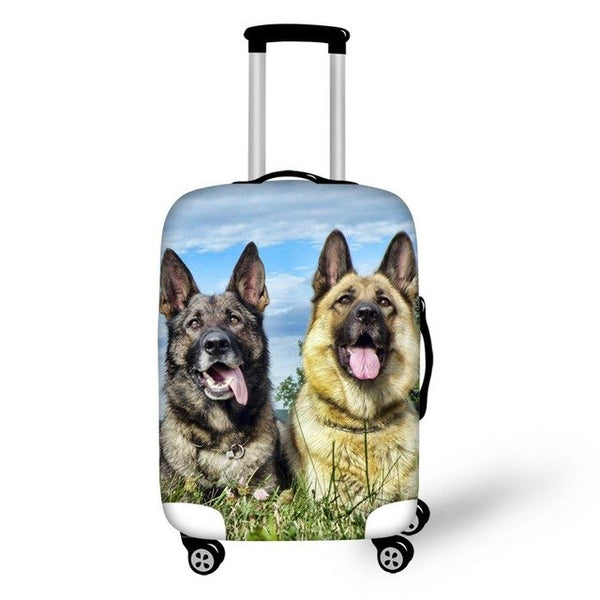 TWOHEARTSGIRL Travel Luggage Protective Covers Animal Pet Dog Cover For 18-30 Inch Suitcase Elastic Luggage Cover Suitcase Cover
