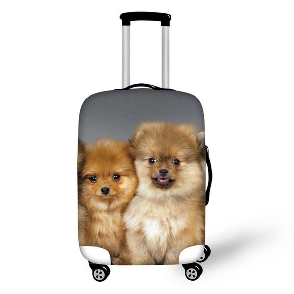 TWOHEARTSGIRL Travel Luggage Protective Covers Animal Pet Dog Cover For 18-30 Inch Suitcase Elastic Luggage Cover Suitcase Cover