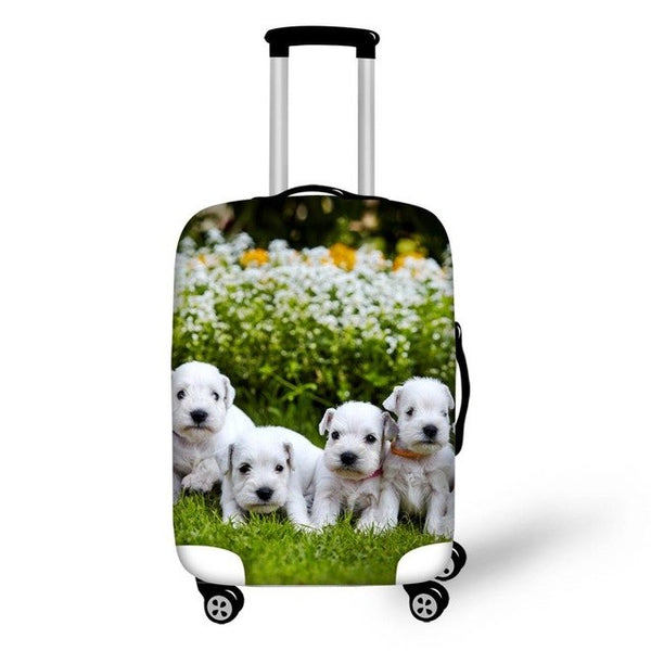 TWOHEARTSGIRL Travel Luggage Protective Covers Animal Pet Dog Cover For 18-30 Inch Suitcase Elastic Luggage Cover Suitcase Cover