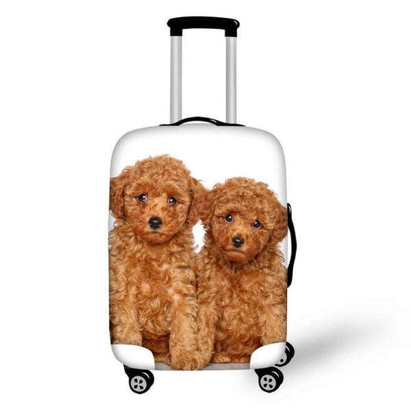 TWOHEARTSGIRL Travel Luggage Protective Covers Animal Pet Dog Cover For 18-30 Inch Suitcase Elastic Luggage Cover Suitcase Cover