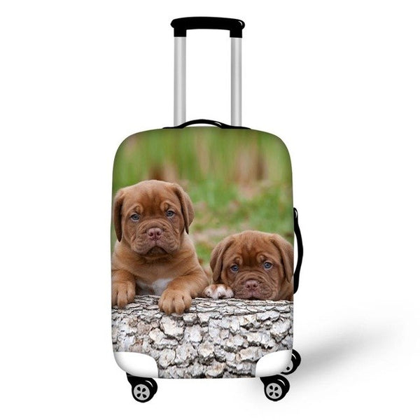 TWOHEARTSGIRL Travel Luggage Protective Covers Animal Pet Dog Cover For 18-30 Inch Suitcase Elastic Luggage Cover Suitcase Cover