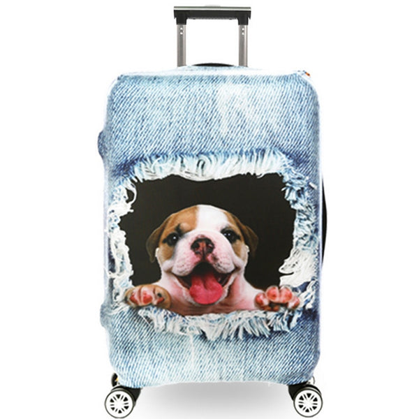 Luggage Cover Protector 3D Printed Suitcase Cover Animal Pattern Flexible Elastic Protection Suitcase Protetive Dustproof Covers