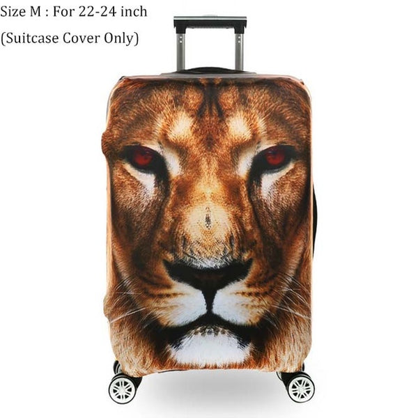 Luggage Cover Protector 3D Printed Suitcase Cover Animal Pattern Flexible Elastic Protection Suitcase Protetive Dustproof Covers