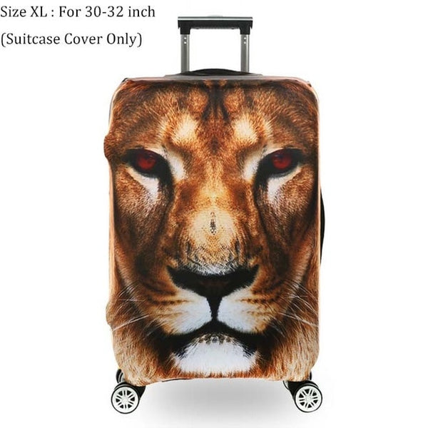 Luggage Cover Protector 3D Printed Suitcase Cover Animal Pattern Flexible Elastic Protection Suitcase Protetive Dustproof Covers
