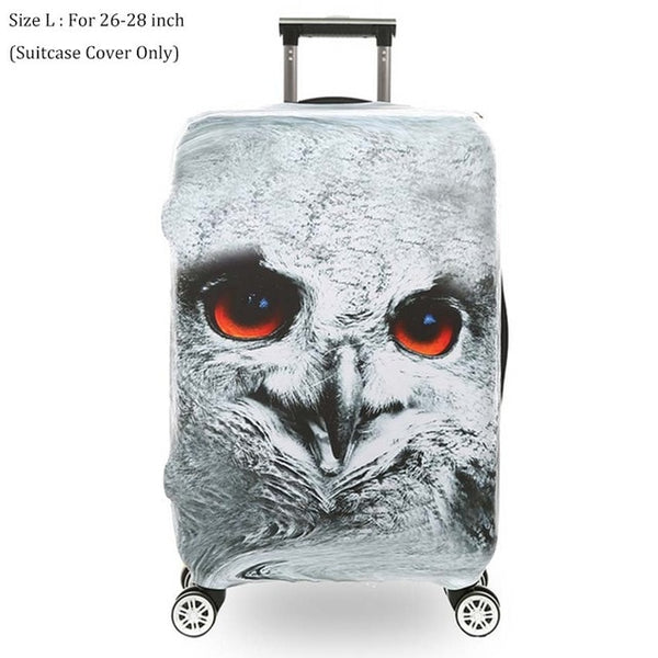 Luggage Cover Protector 3D Printed Suitcase Cover Animal Pattern Flexible Elastic Protection Suitcase Protetive Dustproof Covers