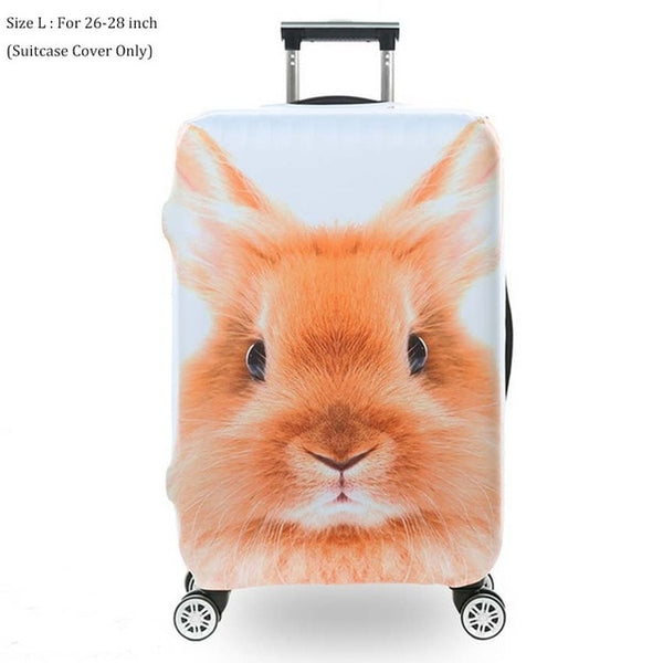 Luggage Cover Protector 3D Printed Suitcase Cover Animal Pattern Flexible Elastic Protection Suitcase Protetive Dustproof Covers
