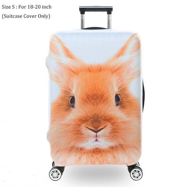 Luggage Cover Protector 3D Printed Suitcase Cover Animal Pattern Flexible Elastic Protection Suitcase Protetive Dustproof Covers