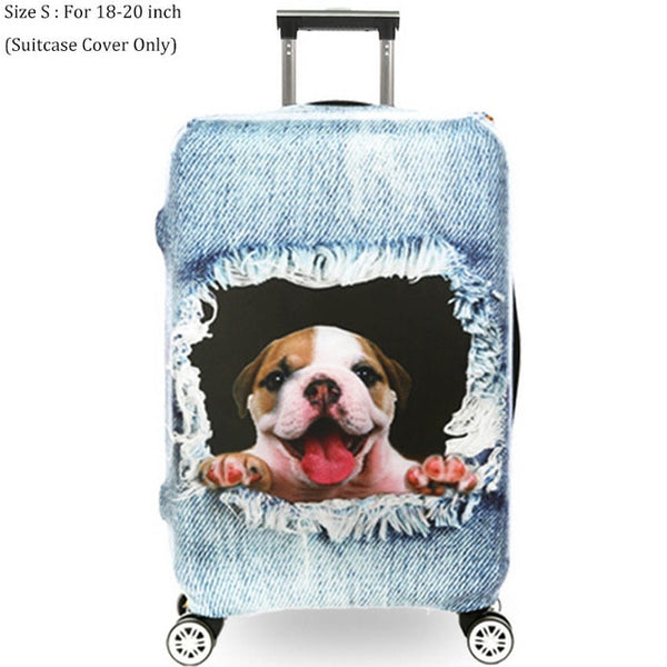 Luggage Cover Protector 3D Printed Suitcase Cover Animal Pattern Flexible Elastic Protection Suitcase Protetive Dustproof Covers