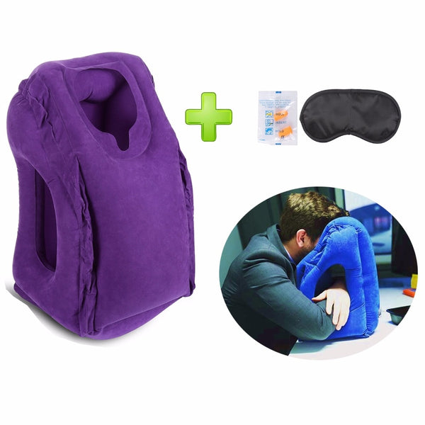 Inflatable Travel Pillow Neck Pillow For Airplanes, Car Sleeping/Train/Office Nap Pillow Travel Pillow