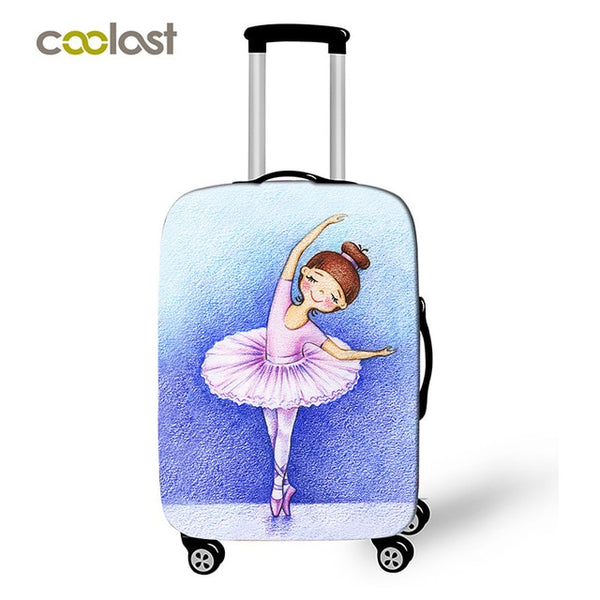 Japanese Geisha Girl Travel Luggage Protective Covers Pineapple Suitcase Travel Accessories For Girls Ballet Suitcase Cover