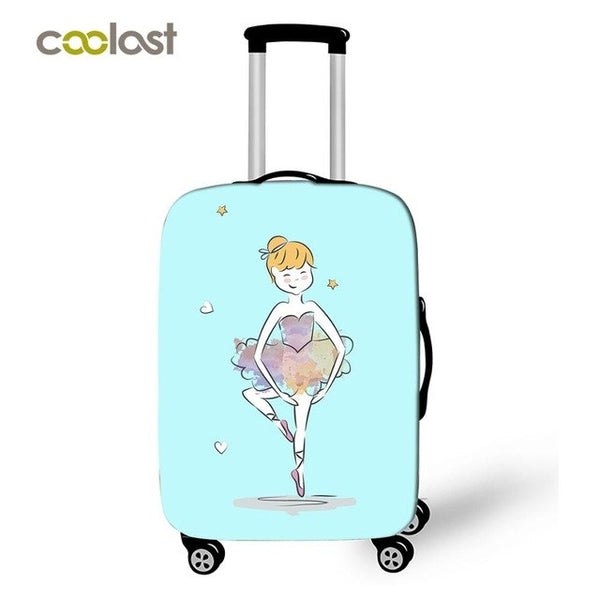 Japanese Geisha Girl Travel Luggage Protective Covers Pineapple Suitcase Travel Accessories For Girls Ballet Suitcase Cover