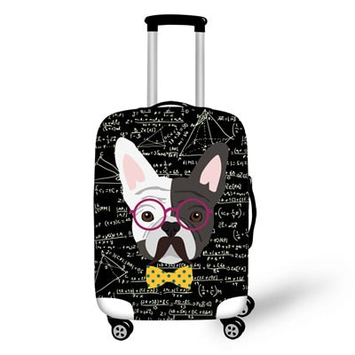 FORUDESIGNS Cool French Bulldog Map Print Suitcase Cover Protective Dustproof Luggage Covers For 18''-28'' Suitcase Wholesale