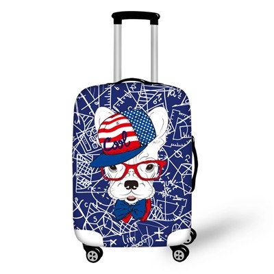 FORUDESIGNS Cool French Bulldog Map Print Suitcase Cover Protective Dustproof Luggage Covers For 18''-28'' Suitcase Wholesale