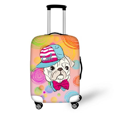 FORUDESIGNS Cool French Bulldog Map Print Suitcase Cover Protective Dustproof Luggage Covers For 18''-28'' Suitcase Wholesale