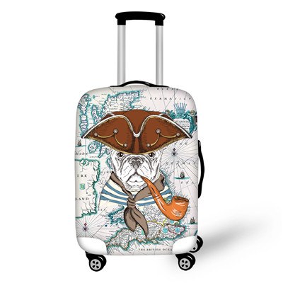 FORUDESIGNS Cool French Bulldog Map Print Suitcase Cover Protective Dustproof Luggage Covers For 18''-28'' Suitcase Wholesale