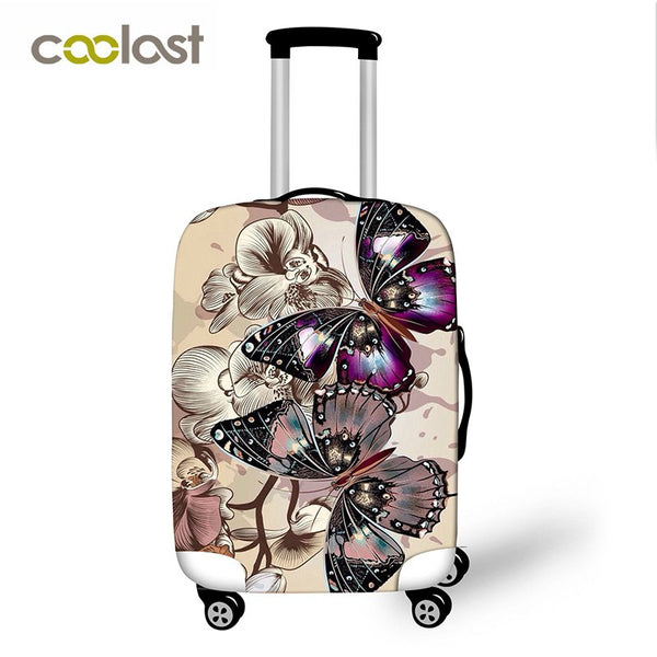 Luxury Brand Women Butterfly Cover for Suitcase Girls Dust-proof Travel Luggage Protective Covers 70cm 18-28 Inch Suitcase Cover