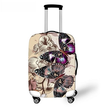 Luxury Brand Women Butterfly Cover for Suitcase Girls Dust-proof Travel Luggage Protective Covers 70cm 18-28 Inch Suitcase Cover