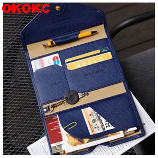 OKOKC Travel Multifunctional  Passport Cover Three Fold Passport Package Document Folder Travel Wallet Travel Accessories