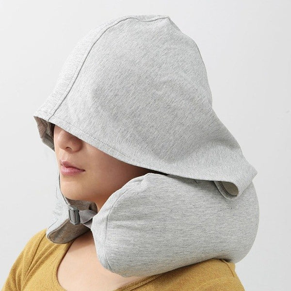 U-Shape Travel Pillow for Airplane Inflatable Travel Accessories Comfortable Pillows for Sleep Home Textile Hoodie Neck Pillow