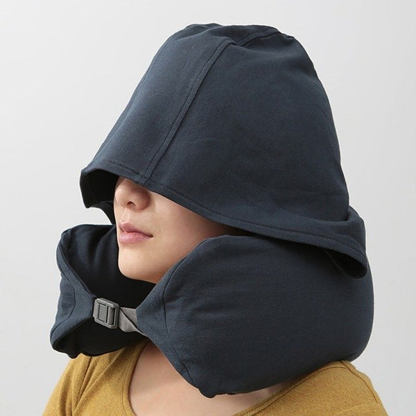 U-Shape Travel Pillow for Airplane Inflatable Travel Accessories Comfortable Pillows for Sleep Home Textile Hoodie Neck Pillow