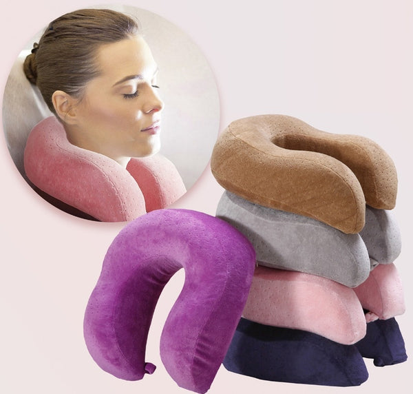 CAMMITEVER 14 Design U Shaped Pillow Travel Memory Foam Cushion Relieve Back Neck Pillow Car Travel Comfortable Travel Pillow