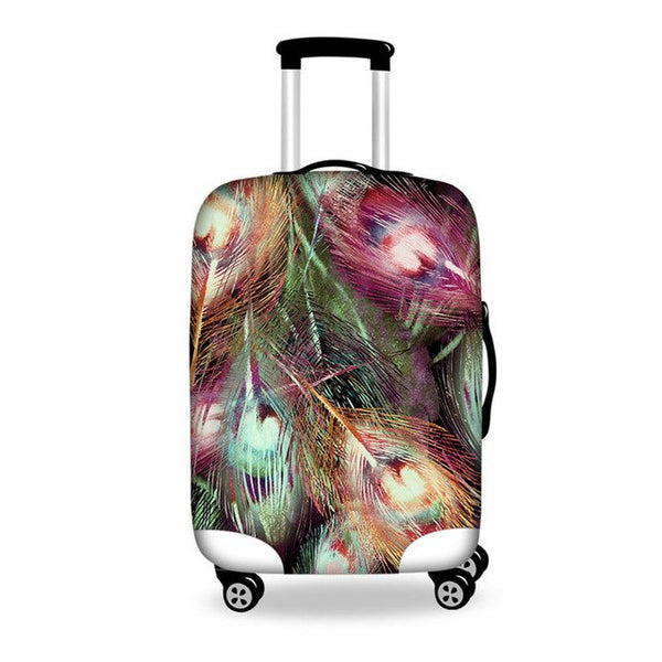 WHOSEPET Leaf Case Covers Luggage Suitcase Protective Cover For 18 to 28 Inch Trunk,Women Luggage Accessories 3D Suitcase Cover