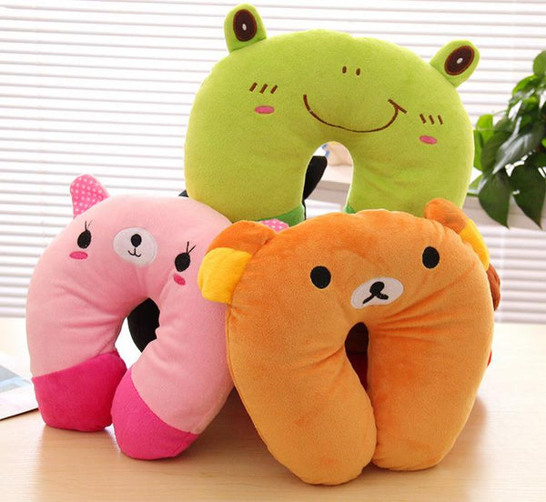 Memory Foam Travel Pillow Cartoom Short Plush Neck Pillow Health Pillow Travel Pillow Inflatable Health