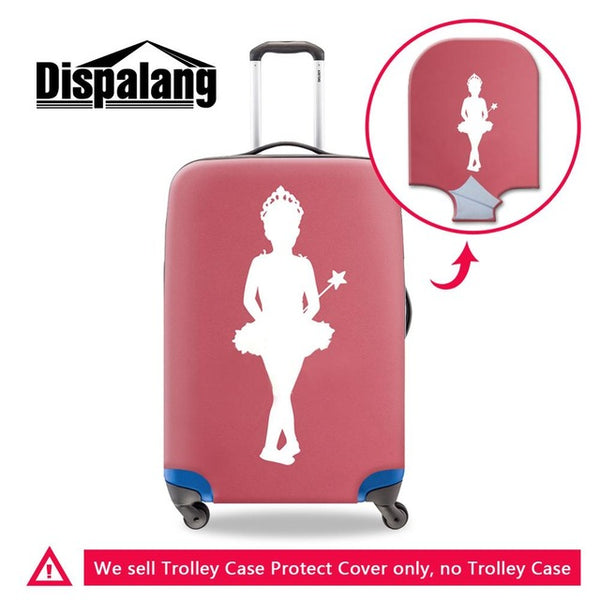 Dispalang Dancing Ballet Girl Trolley Travel Suitcase Cover Anti-dust Luggage Protector Fits 18-30 inch Suitcase (Cover Only)