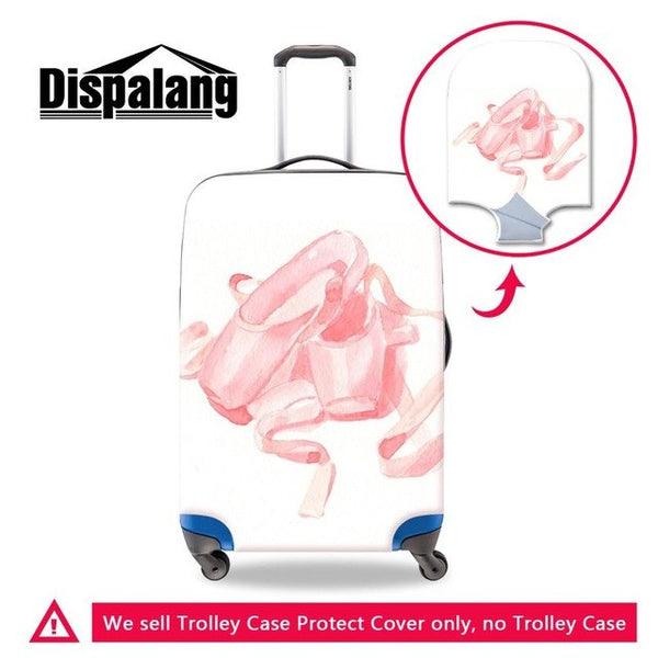 Dispalang Dancing Ballet Girl Trolley Travel Suitcase Cover Anti-dust Luggage Protector Fits 18-30 inch Suitcase (Cover Only)