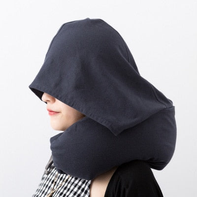 U Shaped Travel Pillow Foam Particles Neck Health Care travel Pillow Neck pillow With Cap Version For Airplane For Travel
