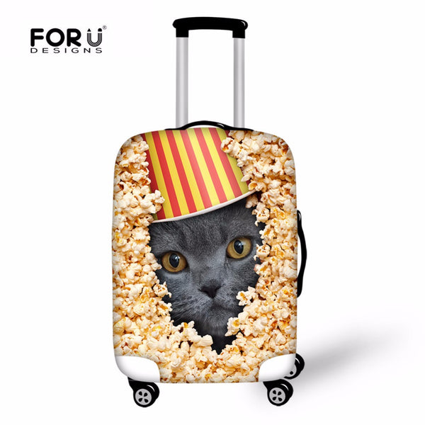 FORUDESIGNS Cute Cat Suitcase Cover Luggage Protective Cover for 18-30 Inch Trolley Suitcases Elastic Trunk Case Dust Covers New