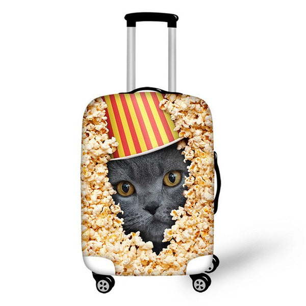FORUDESIGNS Cute Cat Suitcase Cover Luggage Protective Cover for 18-30 Inch Trolley Suitcases Elastic Trunk Case Dust Covers New