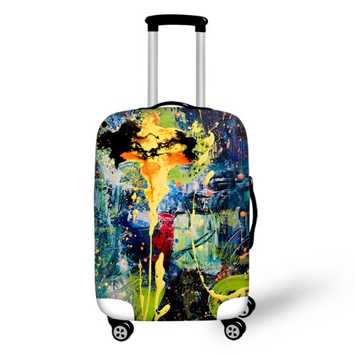 FORUDESIGNS Flower Design Protective Luggage Cover Suitcases Bag Dust Covers Suitcase Cover Stretch Travel Accessories Supplies
