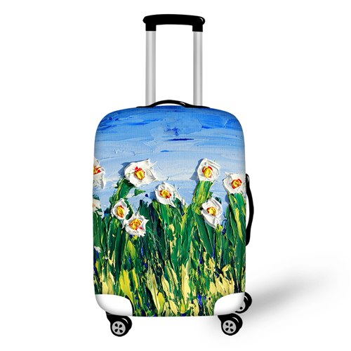 FORUDESIGNS Flower Design Protective Luggage Cover Suitcases Bag Dust Covers Suitcase Cover Stretch Travel Accessories Supplies