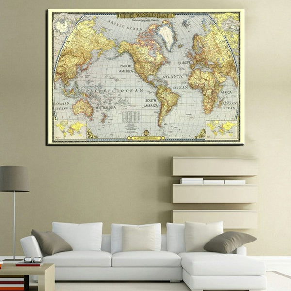 xll205 New Multifuncational Travel Map Custom World Map Poster Traveler Vacation Prints Poster for Living room