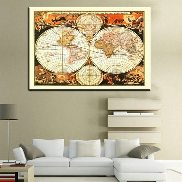xll205 New Multifuncational Travel Map Custom World Map Poster Traveler Vacation Prints Poster for Living room