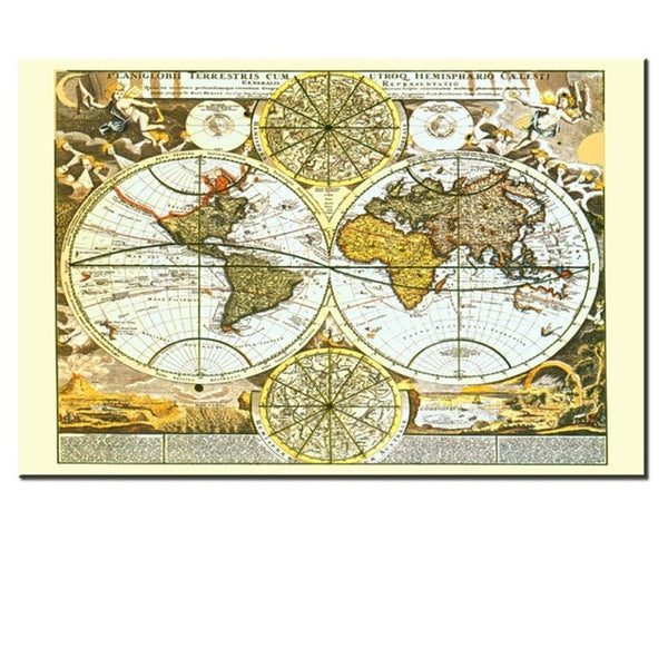 xll205 New Multifuncational Travel Map Custom World Map Poster Traveler Vacation Prints Poster for Living room