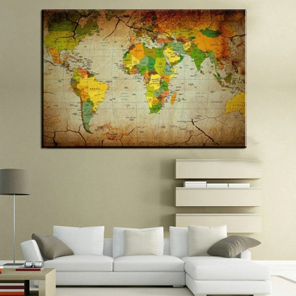 xll205 New Multifuncational Travel Map Custom World Map Poster Traveler Vacation Prints Poster for Living room