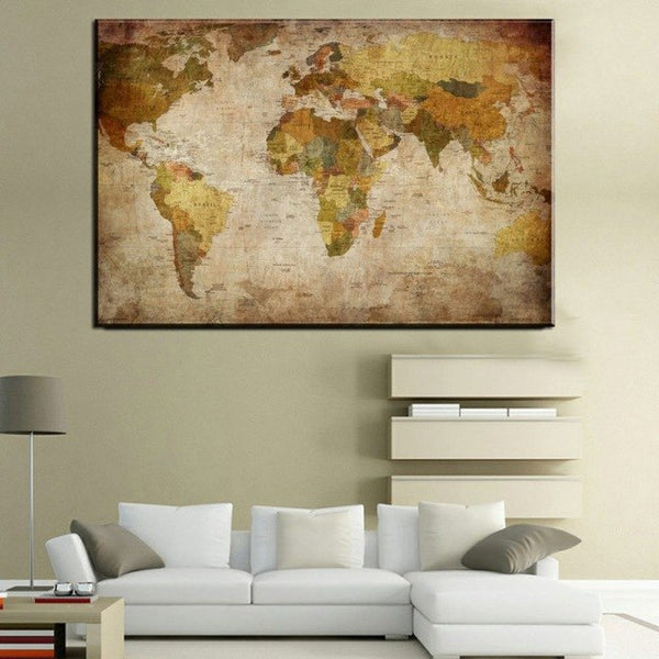 xll205 New Multifuncational Travel Map Custom World Map Poster Traveler Vacation Prints Poster for Living room